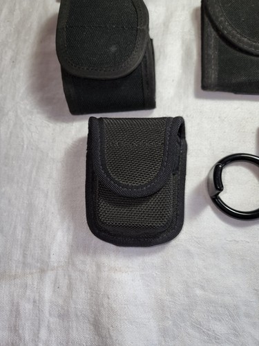 Uncle Mike's Bianchi Duty Tactical Belt Black Nylon Accessories Lot Pouches - Picture 12 of 22