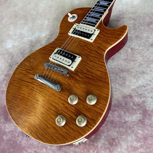 Factory Brown LP Solid Body Electric Guitar: 22 Frets, HH Pickups Chrome Parts - Picture 4 of 14