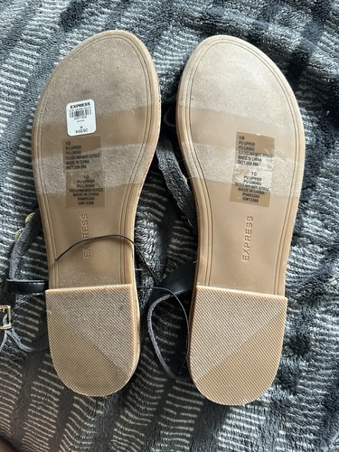 Express Gold And Black Sandals - Picture 2 of 2