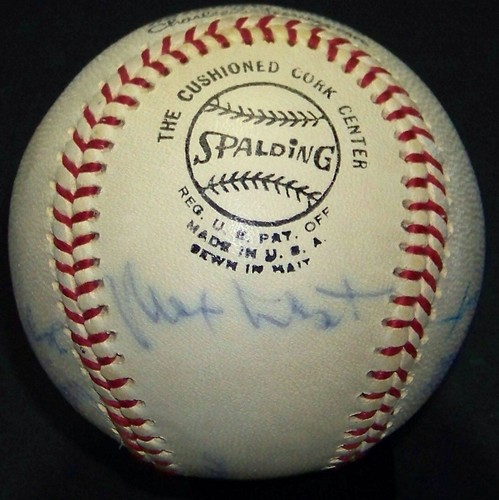 Lefty Grove Enos Slaughter Tony Cuccinello Rick Wes Ferrell Signed Baseball JSA! - Picture 5 of 7