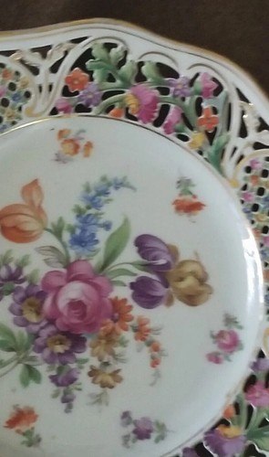 "Schumann Bayern Schloss Dresden Blumen Essteller ~10 1/4" - Bild 3 von 9