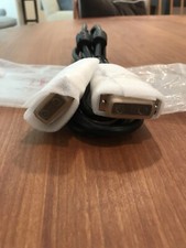  DVI-D Cable 6ft 18Pin Male to Male Black Cable with White Connectors