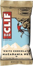 Clif Bar Organic Energy Bar White Chocolate Macadamia Nut 2.4 Oz Pack Of 4