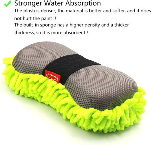Premium Chenille Microfiber Car Wash Sponge, Ultimate Car Wash Mitt, Scratch Fre - Picture 2 of 6