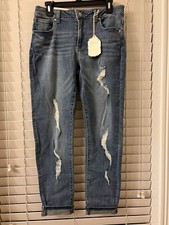 NEW- Altar  d State Jeans Women  s 28 Mid Rise Girlfriend Light Wash Distressed