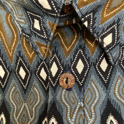 VTG Billabong Freddy Fire 90s Wavy Woven Short Sleeve Button Shirt L Made in USA - Picture 6 of 10