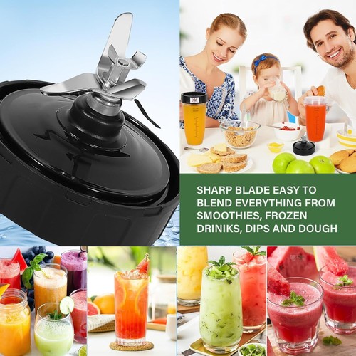 Replacement 24oz Blender Cups+Sip and Seal Lid For Nutri Ninja Auto iQ BN401BN75 - Picture 21 of 28