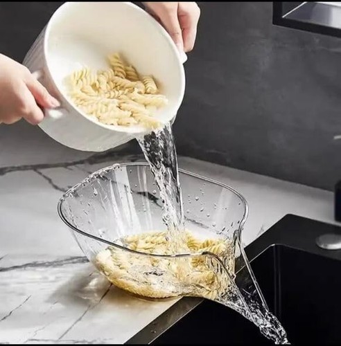 Multi-Functional Drain Basket, Food Strainers for Kitchen Pack of 2 - Picture 4 of 8