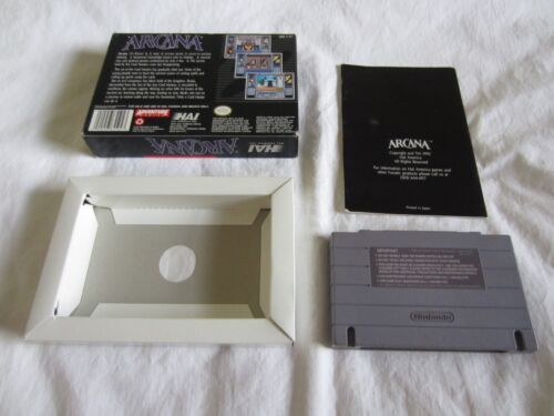 Arcana (SNES) Super Nintendo CIB Komplett Box HAL 1992 RAR - Bild 2 von 12