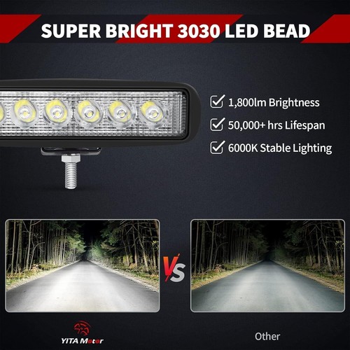 6inch 48W LED Work Light Bar Flood Fog Lamp Offroad SUV ATV Driving Truck 4WD - Picture 4 of 14