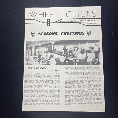 Wheel Clicks Pacific Railroad Society Monthly Newsletter Journal 1980 Dezember