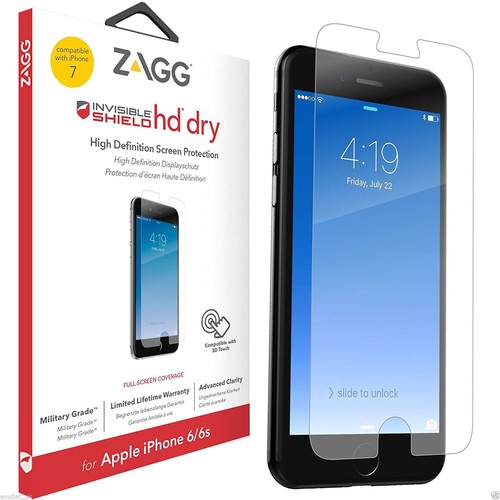 ZAGG InvisibleSHIELD iPhone XS X 8 7 6S 6 Plus 5S 5 SE HD Dry Screen Protector - Picture 1 of 16