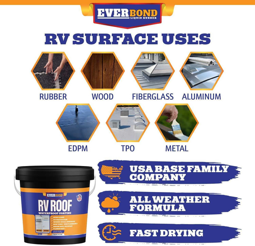 RV Roof Coating - Liquid Rubber Waterproof Sealant for Camper Roofs, Trailers, M - Picture 8 of 9