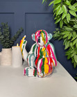 Colourful Paint Drip Art 'Up yours' Cheeky Monkey Ornament Art Sculpture