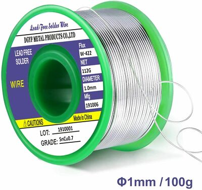 Fil à Souder 1mm Bobine Étain Sans Plomb Soudure Electrique Electronique Flux