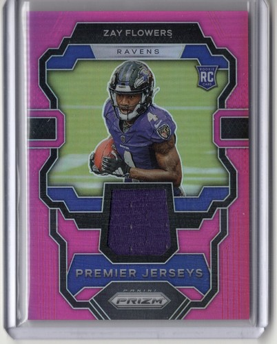 ZAY FLOWERS 2023 Prizm PREMIER JERSEYS PINK #13 BALTIMORE RAVENS Boston College