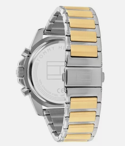 Tommy Hilfiger 1791937 Mens Mason Watch, Gold & Silver 44mm - Picture 2 of 4