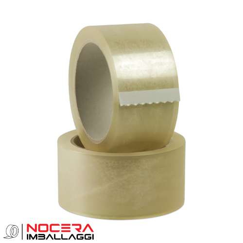 12 ROTOLI NASTRO ADESIVO SILENZIOSO TRASPARENTE 50X66, SCOTCH IMBALLAGGIO PACCHI - Foto 1 di 1