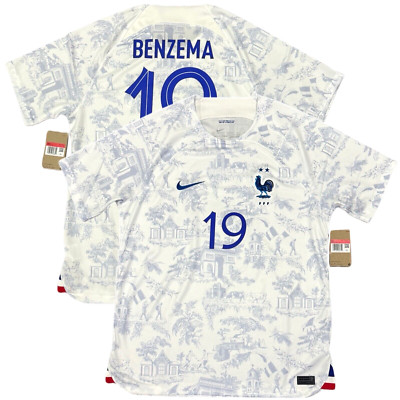 2022/23 France Away Jersey #19 Benzema Large Nike World Cup Soccer