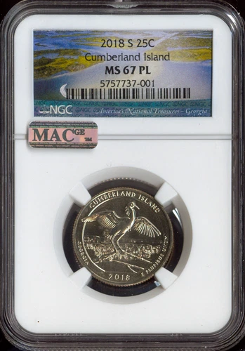 2018-S Cumberland Island Quarter NGC MS67 PL MAC Quality