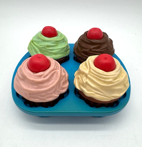 Vintage 1987 Fisher Price Fun With Food Cupcakes Complete! USA Quaker Oats Co.