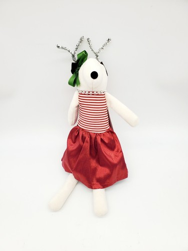 Woof & Poof White Plush Reindeer Doll Christmas Decoration - Picture 4 of 4