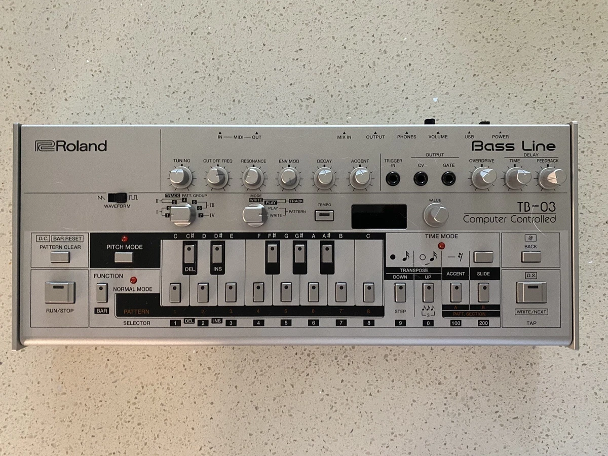 Roland Boutique TB-03 BassLine Synth with Carrying Case And MyVolts Power Supply