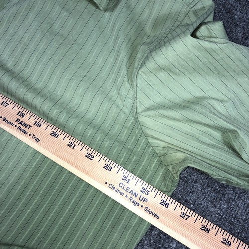 Axist Herren Slim Fit Basil gestreift Knopfleiste Langarm Hemd Größe 18 34x35 - Bild 6 von 8