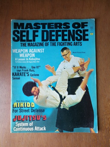 Masters of Self Defense Magazine August 1974 Richard Bowe's Aikidd 525 - Imagen 1 de 2