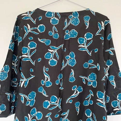 Blusa Seasalt Cornwall Brújula Rosa Top Negro Verde azulado Manga 3/4 - Talla UK 14 - Imagen 7 de 8