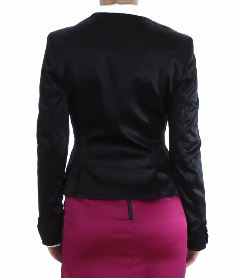 Chaqueta Blazer EXTE Tres Botones Negro Rosa Abrigo Elástico s. IT40 / US S PRECIO DE VENTA SUGERIDO POR EL FABRICANTE $800 Foto 3 de 4