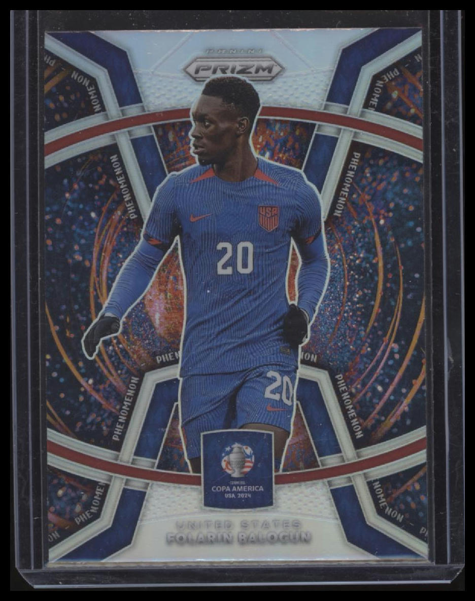 Folarin Balogun 2024 Prizm CONMEBOL Copa America #33 Phenomenon Silver USA