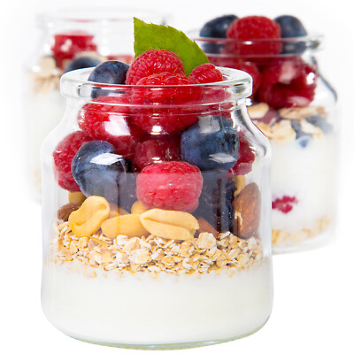 GBKDQQ 12er Set Joghurtgläser 200ml Mit Deckel - BPA-frei Für Marmelade, Desserts & DIY