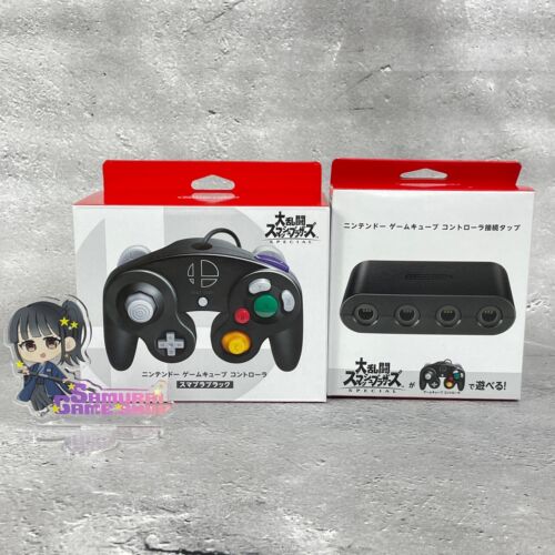 Nintendo Official Gamecube Controller & Adapter Smash Bros Black Switch Wii U - Picture 9 of 38
