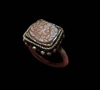 New ListingAncient Byzantine silver ring with * Chi-Rho * on Sardonyx stone * Rrr *