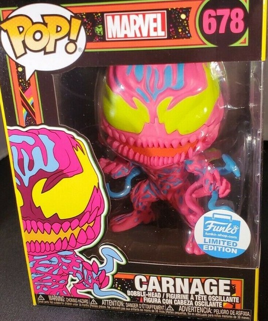 Funko Pop Marvel Carnage Shop Black Light Vinyl Figure 678 for sale online | eBay