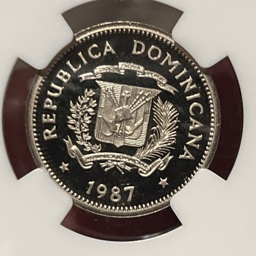 Dominican Republic 1987 5 Cents centavo NGC PF69 TOP graded - Picture 4 of 6