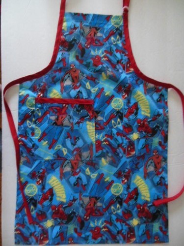 "Delantal para niños - SPIDERMAN, fondo azul, NUEVO, 15""x 20"" o 15,5""x 22" - Imagen 2 de 6