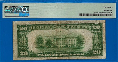 1934A $20 Federal Reserve PMG 25 Chicago mule star Fr-2055-Gm* - Picture 2 of 2
