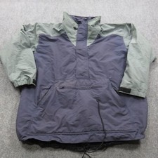 Vtg Burton Jacket Mens Large Blue Green Pullo...