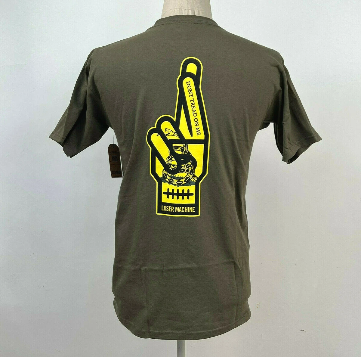 Loser Machine Men's T-Shirt Free Land Military Green Size M