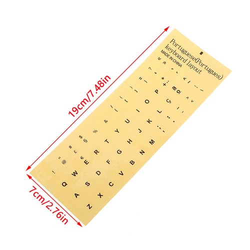 1Sheet Standard Spanish Portuguese Language Transparent Keyboard Stickers - Picture 3 of 14