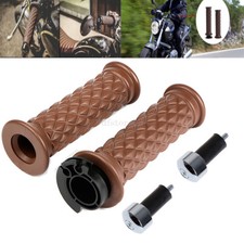 7/8" moto guidon poignée & extrémité pour Cafe Racer Clubman Bobber Custom Brown