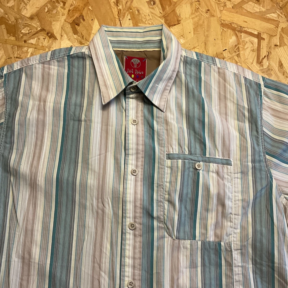 Fat Face Striped Short Sleeve Casual Button-Down Shirts for Men