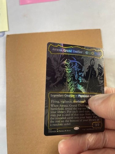 Magic The Gathering Atraxa Grand Unifier Lámina Elevada Pulida al Aceite 357 Casi Nuevo/Mu Legendar - Imagen 8 de 8