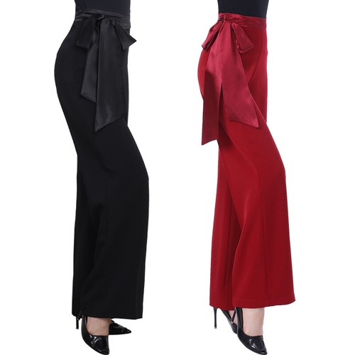 Damen Moderne Ballsaal Latein Tanzhose Gerade Leg Professionell Hohe Taille -** - Bild 5 von 27