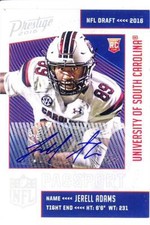 jerell adams rc rookie draft auto autograph carolina gamecocks college #/100 16