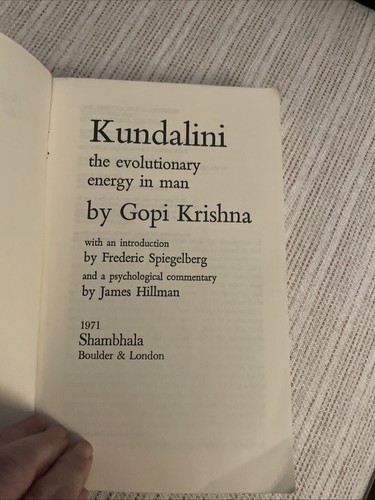 Kundalini Die evolutionäre Energie im Menschen von G Krishna 1967 PB Vintage mit J Hillma - Bild 5 von 6