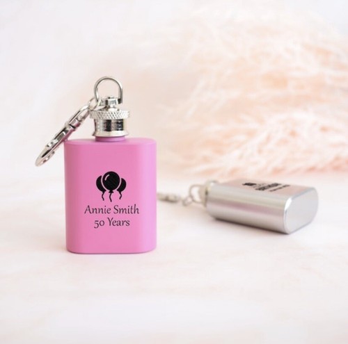 Juego de frascos de cadera grabados frascos personalizados para mujer personalizados fiesta de cumpleaños favor - Imagen 4 de 10
