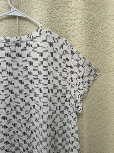 Top donna Lularoe extra large bianco stampato misto poli manica corta maglietta casual - Foto 12 di 17
